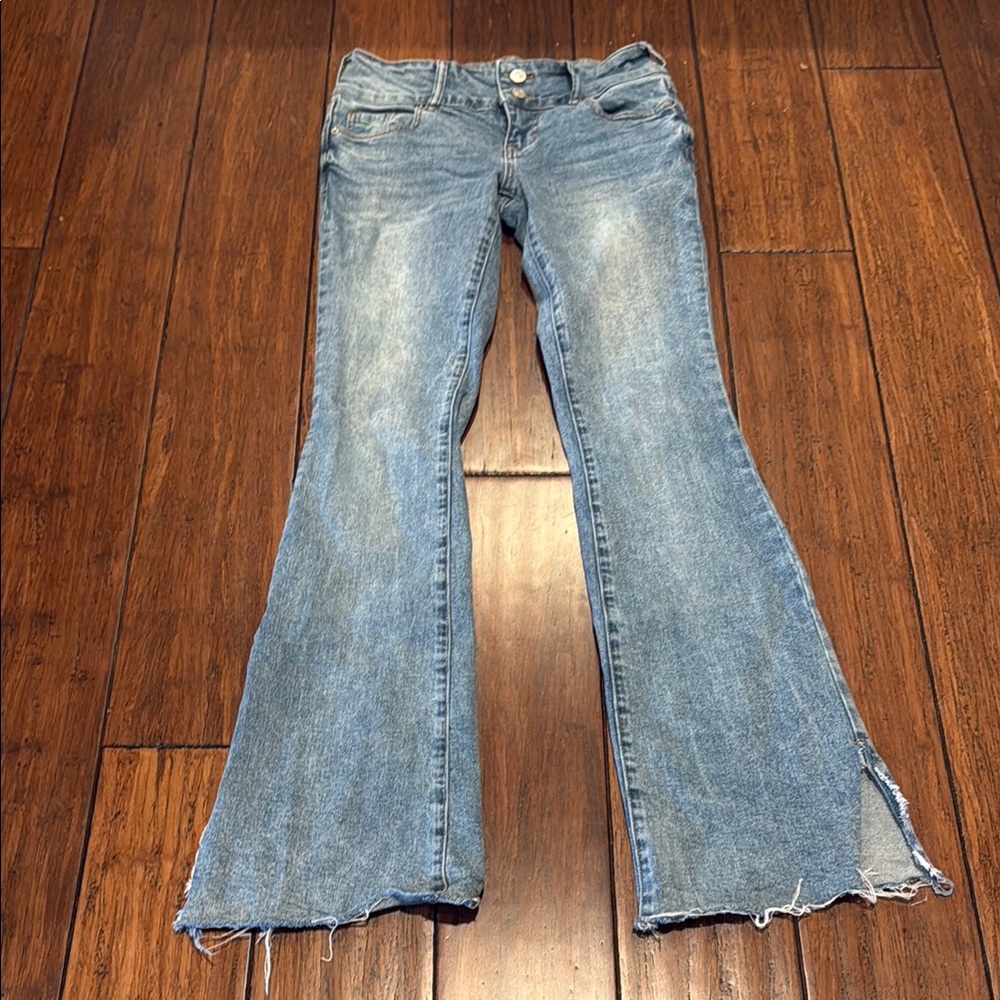 PacSun Blue Flare Wide Leg Jeans